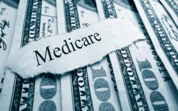 The word 'Medicare' accompanied with 100 dollar bills