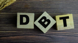 wood blocks spelling out DBT, an acronym for dialetical behavior therapy